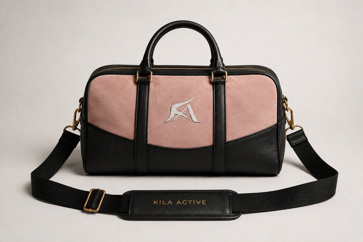 Pink Suede Luxury Gym Bag