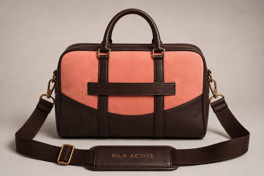 The Coral Suede Luxury Gym Bag