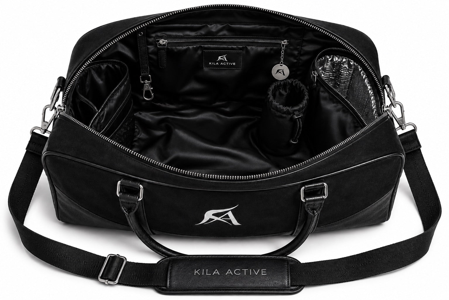 The Black Leather Luxury Gym Bag