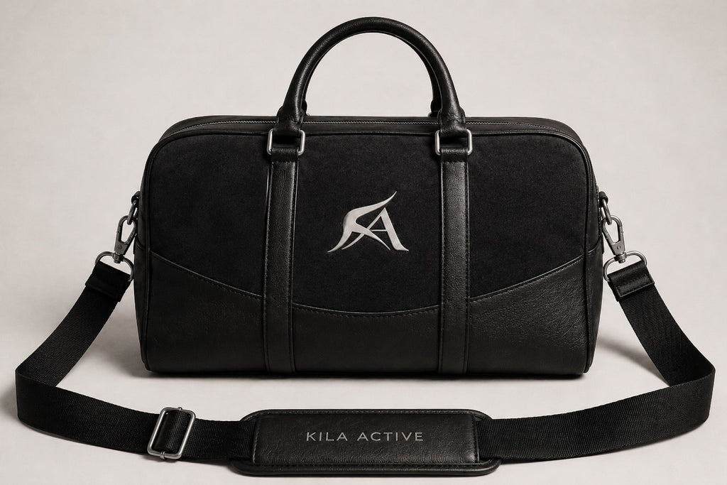 The Black Leather Luxury Gym Bag