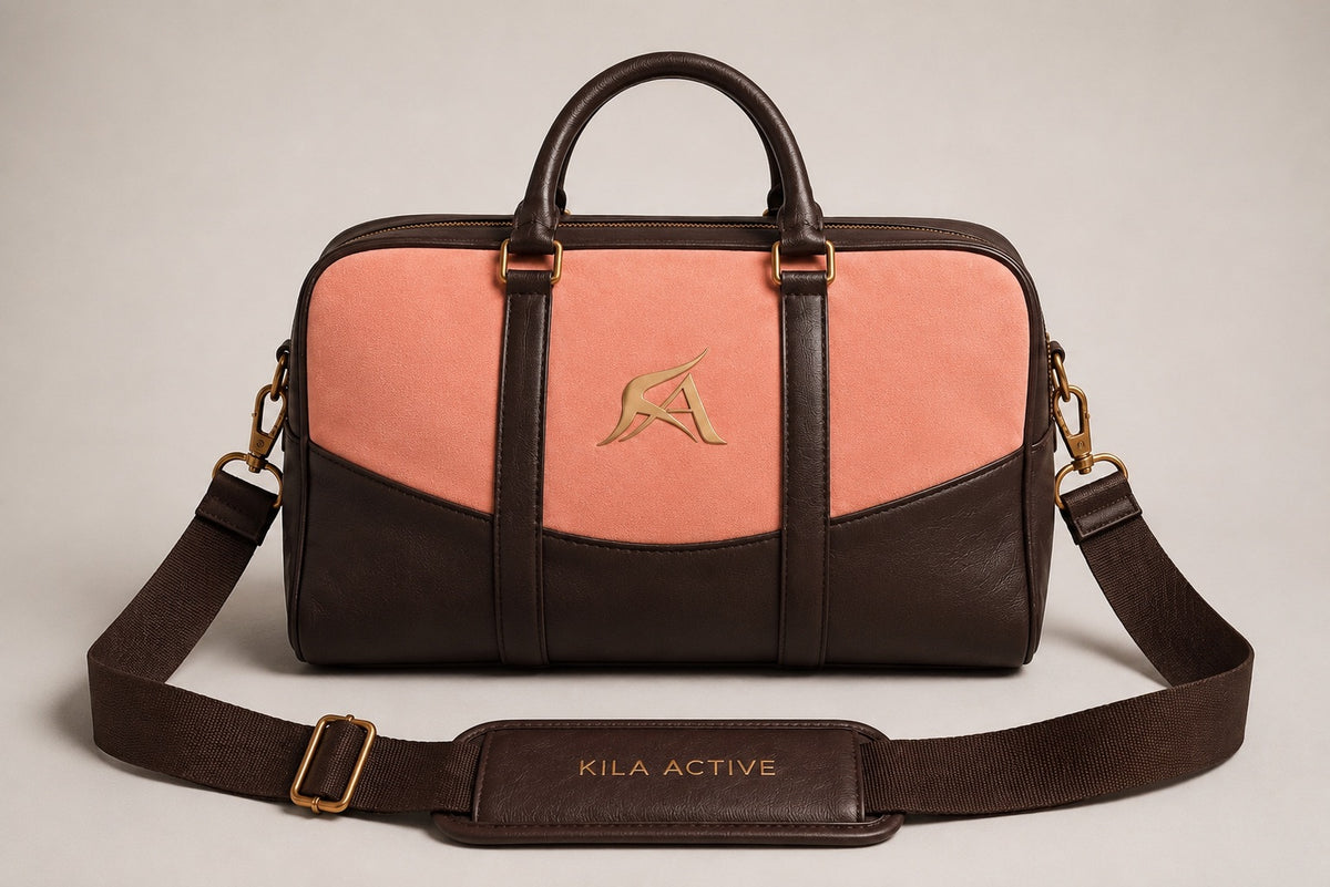 Coral Suede Luxury Gym Bag