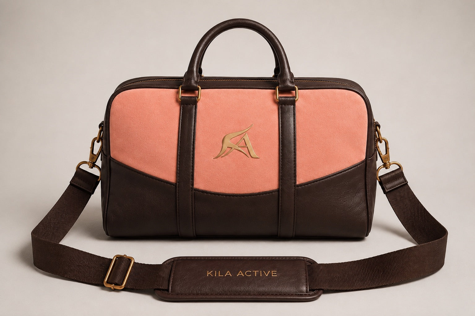 The Coral Suede Luxury Gym Bag